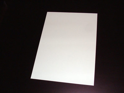 foto de un folio blanco