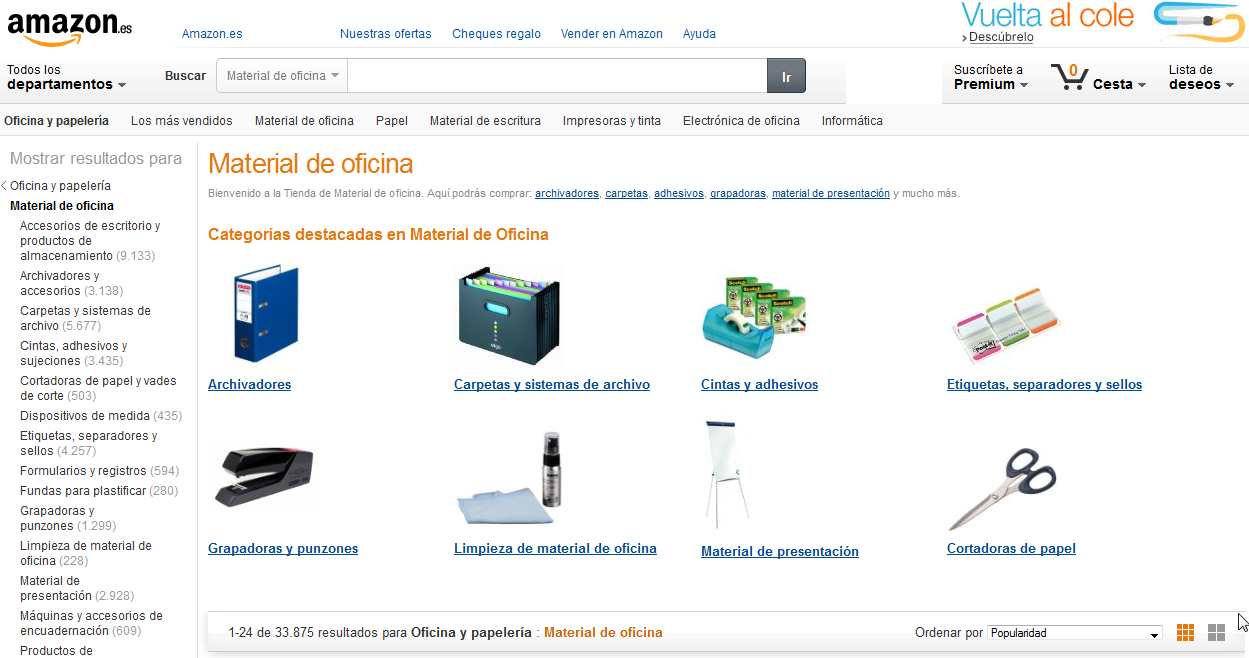 material de oficina y material escolar en amazon