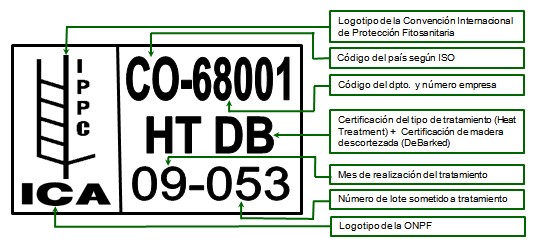 sello para palets y embalajes de madera