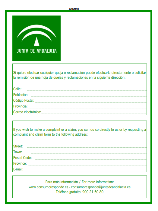 CARTEL DE DATOS DE RECLAMACIONES