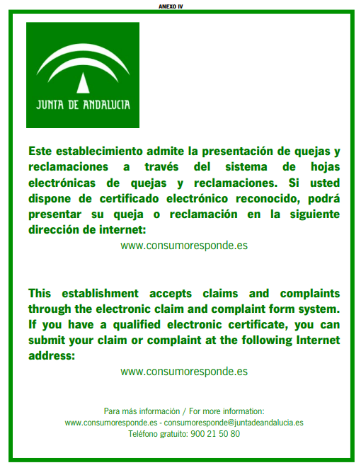 CARTEL HOJAS DE RECLAMACIONES ELECTRONICAS CON FIRMA ELECTRONICA